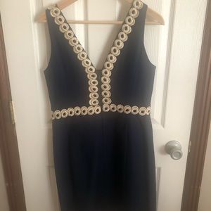 Lilly Pulitzer Dress, Navy & Gold